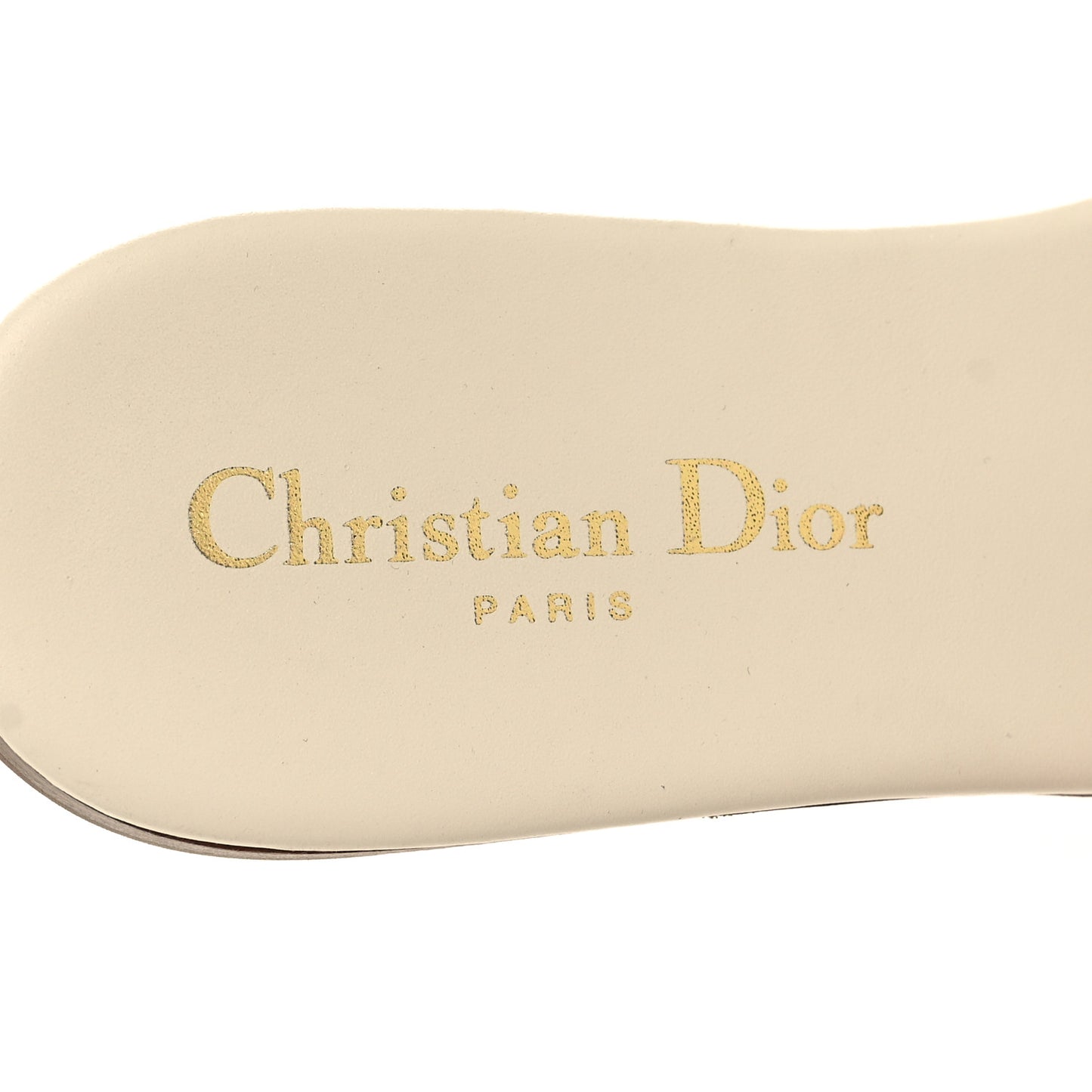 Crystal Calfskin D-Club Mule Sandal 37 White