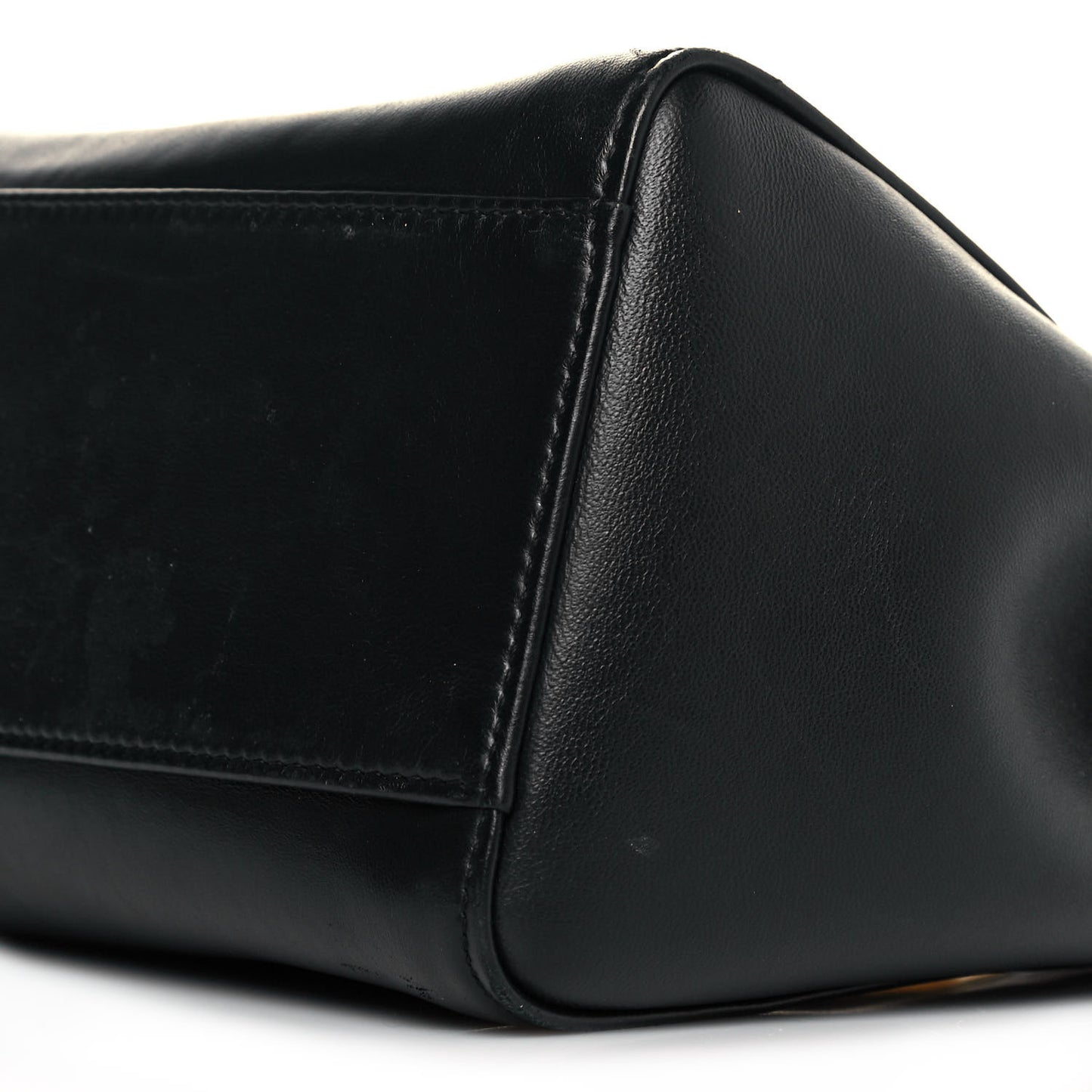 Nappa Stacked Bar Mini Peekaboo Iconic Satchel Black