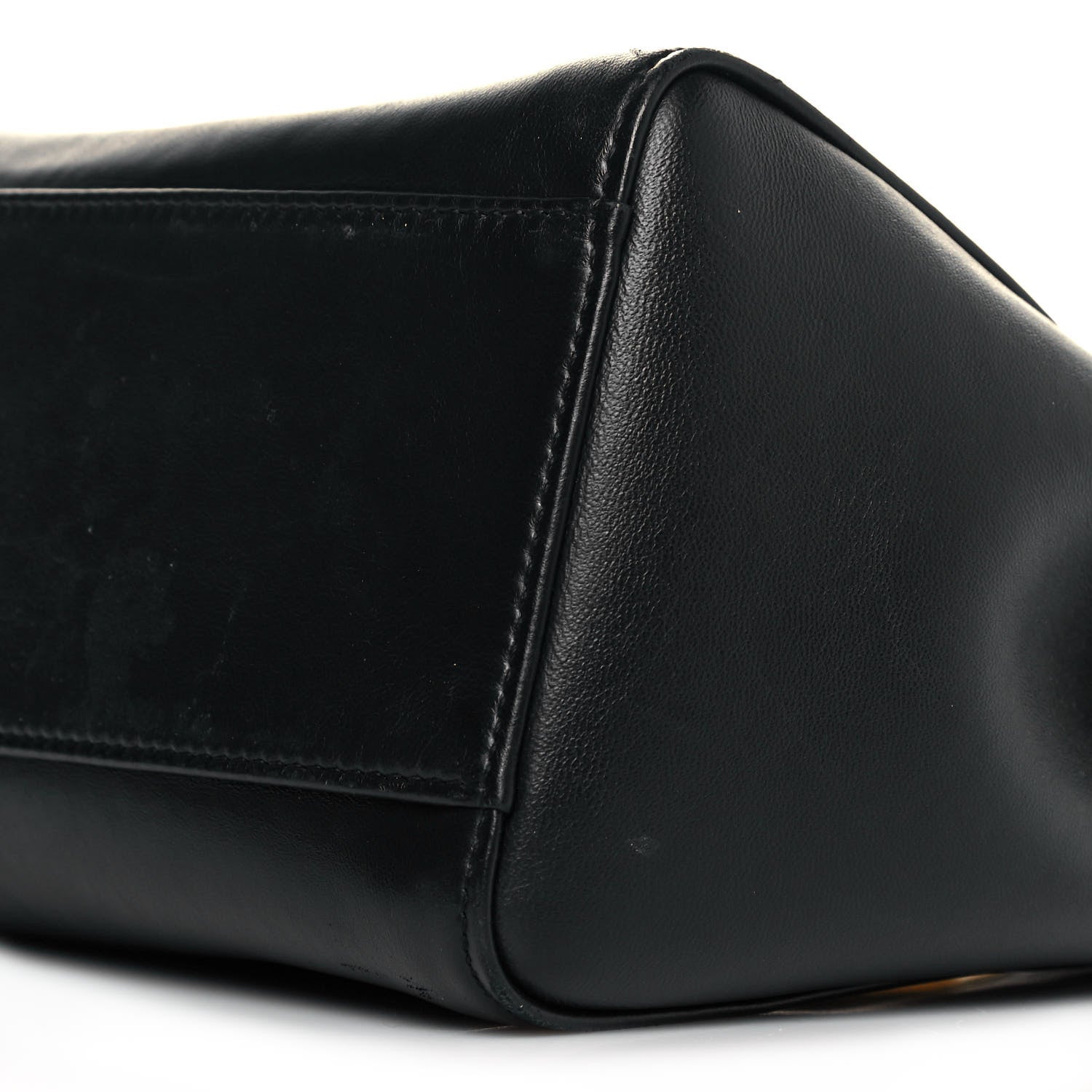 Fendi Nappa Stacked Bar Mini Peekaboo Iconic Satchel Black 10 of 12