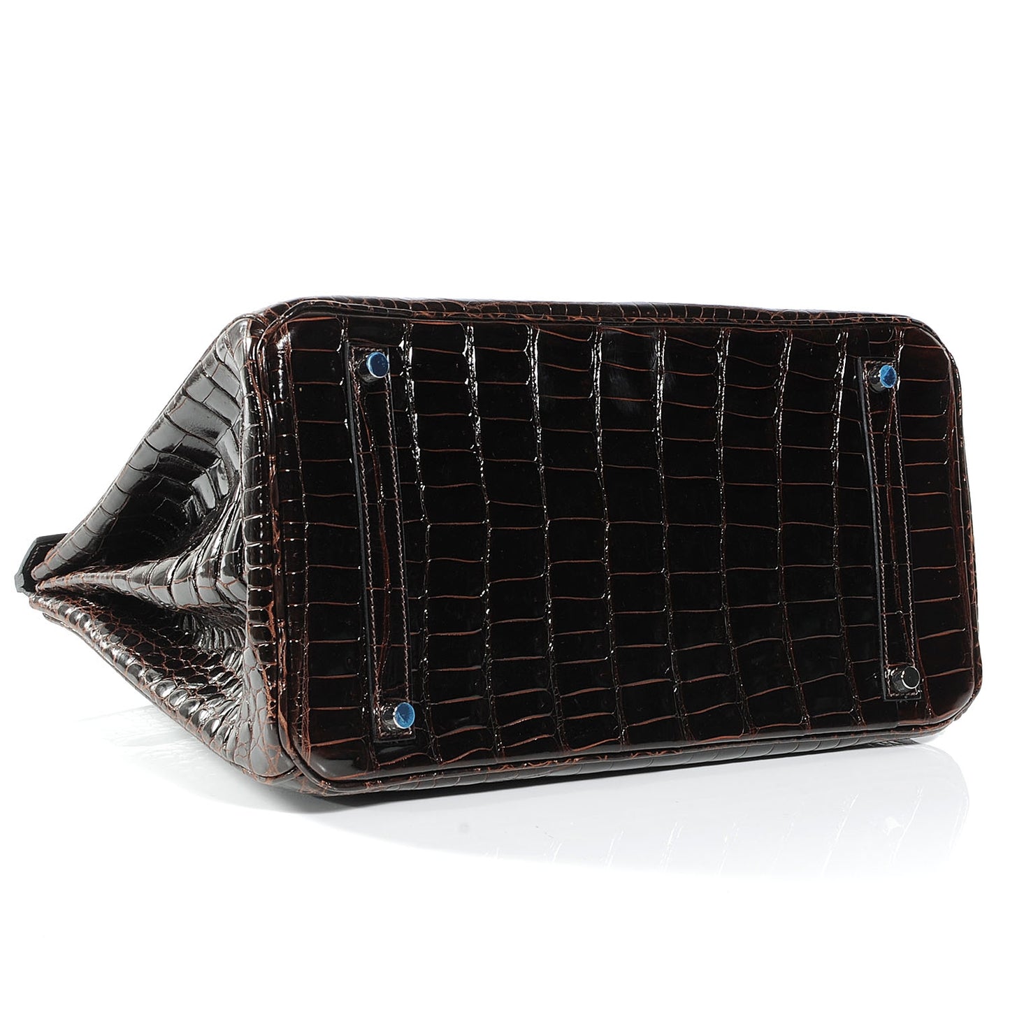Shiny Porosus Crocodile Birkin 35 Cocoan