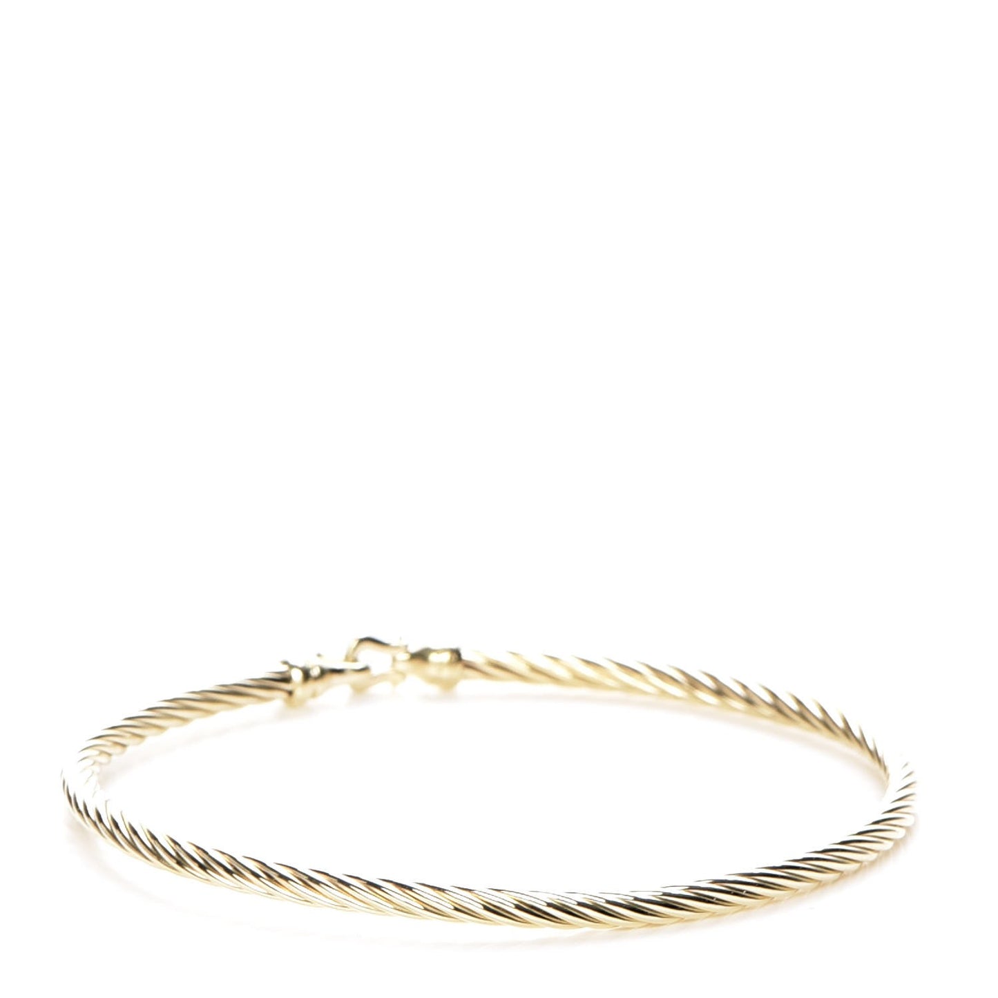 18K Yellow Gold 3mm Cable Buckle Bracelet