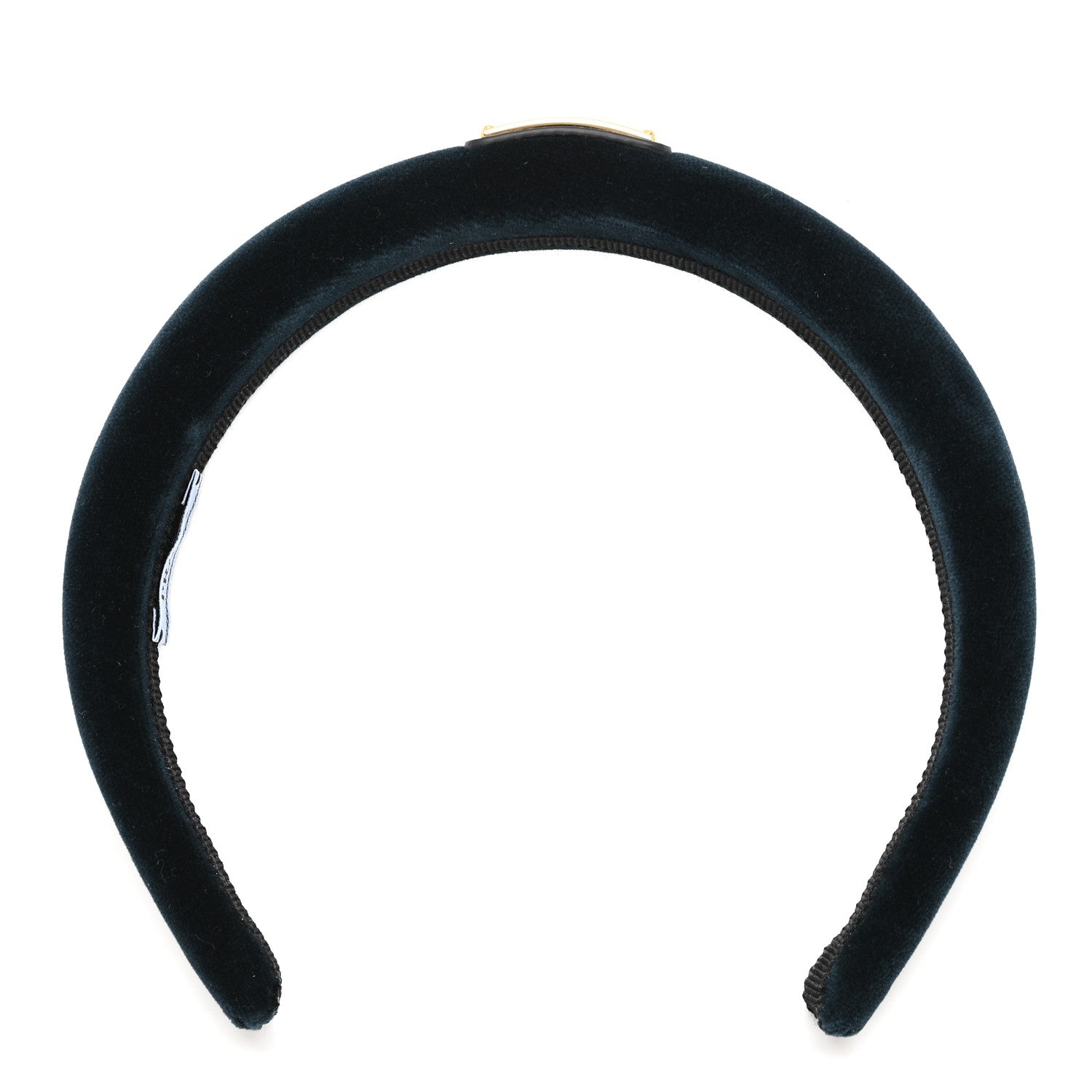 Prada Velvet Headband Petrolio 3 of 6