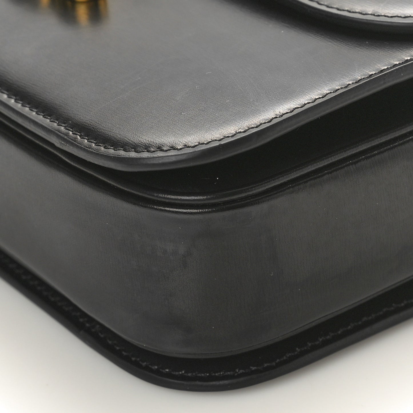 Shiny Calfskin Medium Triomphe Black