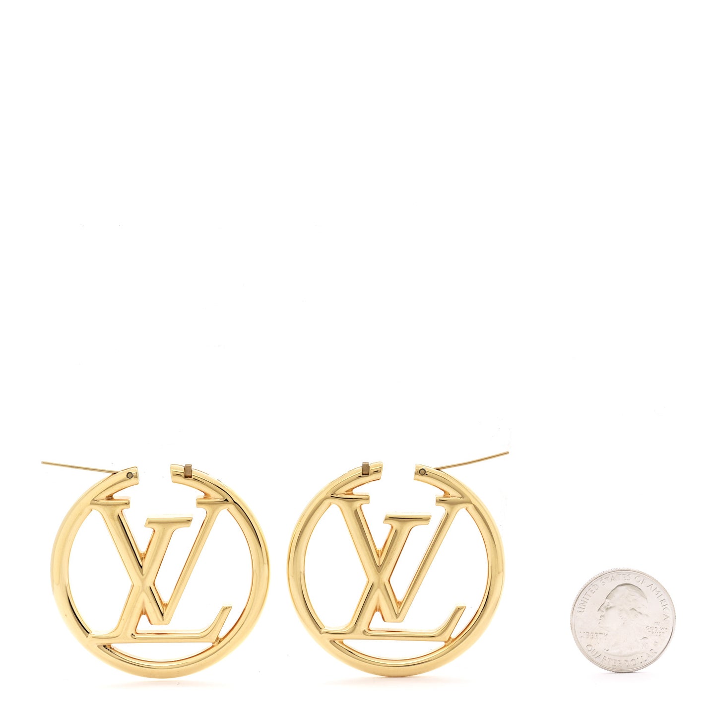 Metal Louise Hoop Earrings Gold