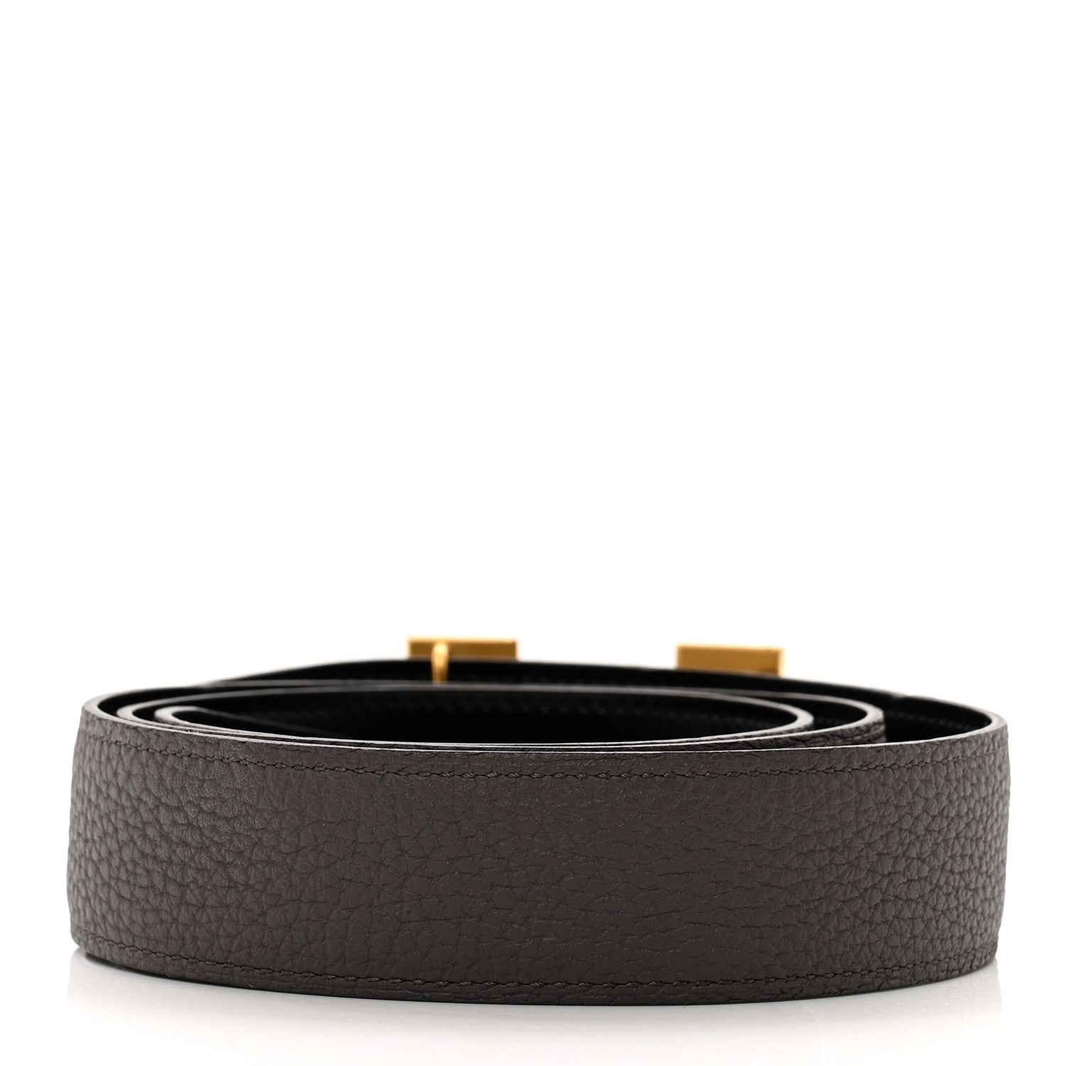 Hermes Swift Epsom 24mm Mini Constance H Belt 85 34 Black Etoupe 2 of 4