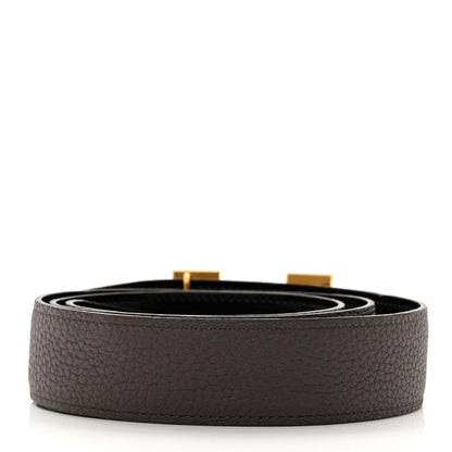 Hermes Swift Epsom 24mm Mini Constance H Belt 85 34 Black Etoupe 2 of 4