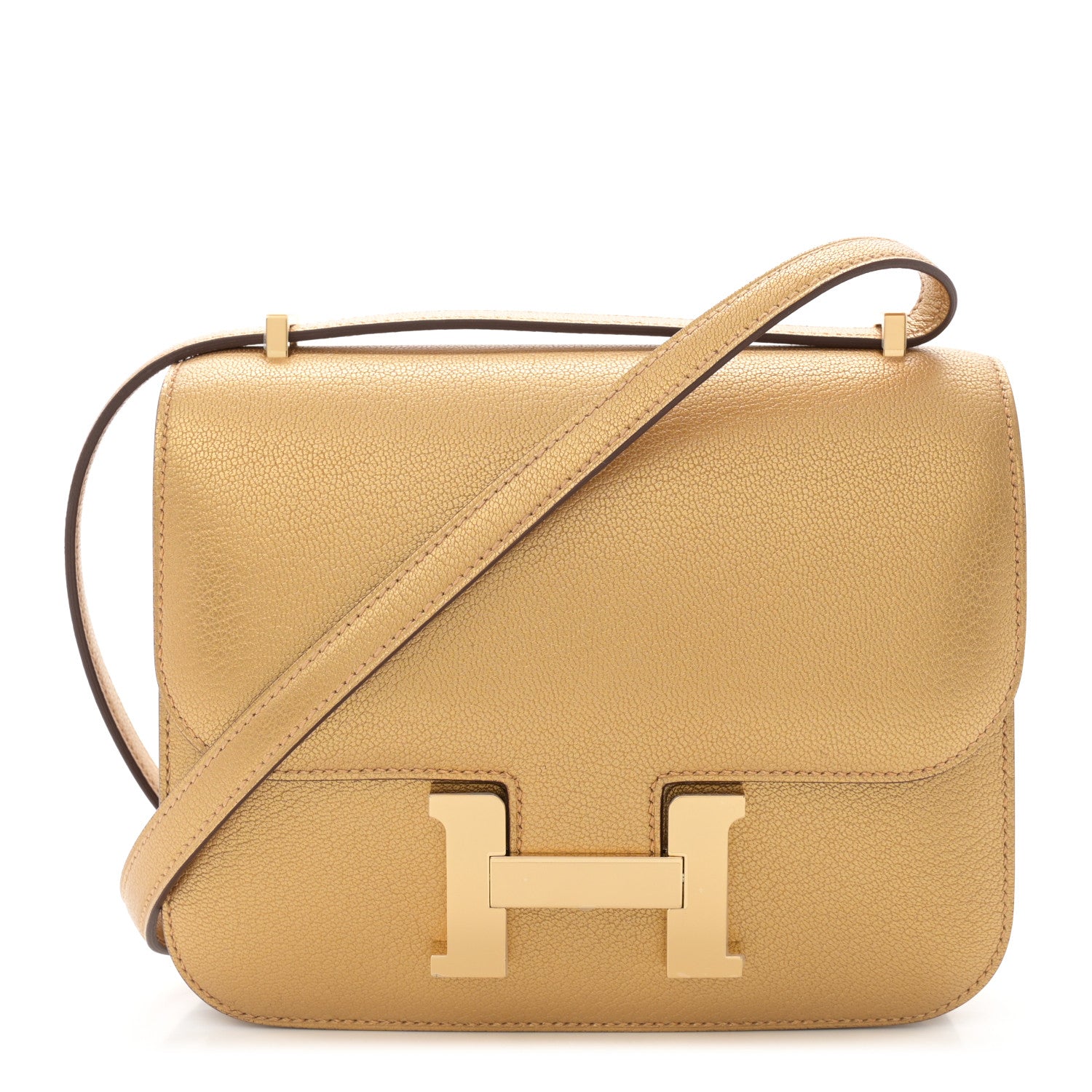 Hermes Metallic Chevre Chamkilight Constance 18 Doré 1 of 11