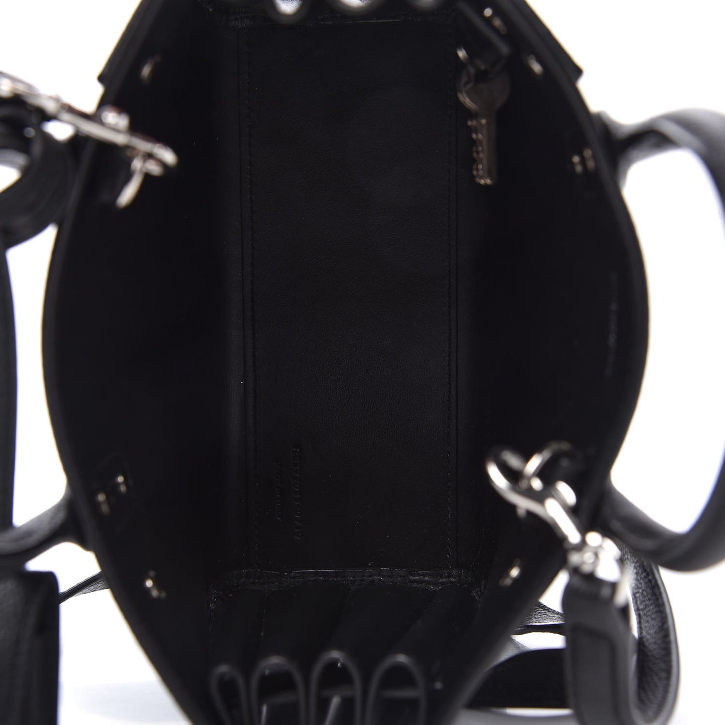 Grained Calfskin Nano Sac De Jour Black
