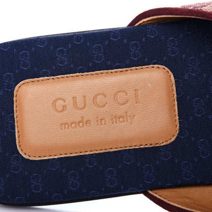 Gucci Canvas GG Monogram Mens Criss Cross Slide Sandals 12 Sahara Rubino Chardonnay 8 of 11