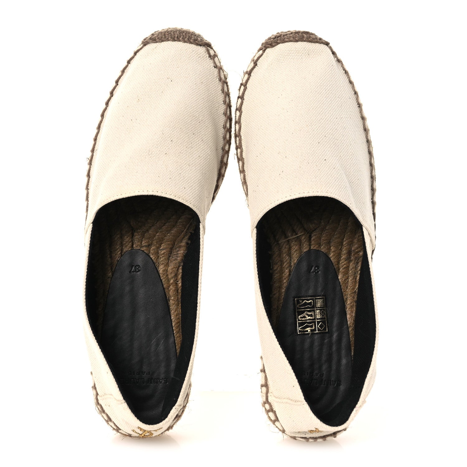 Saint Laurent Canvas Elba Espadrilles 37 Sweet Cream 2 of 12