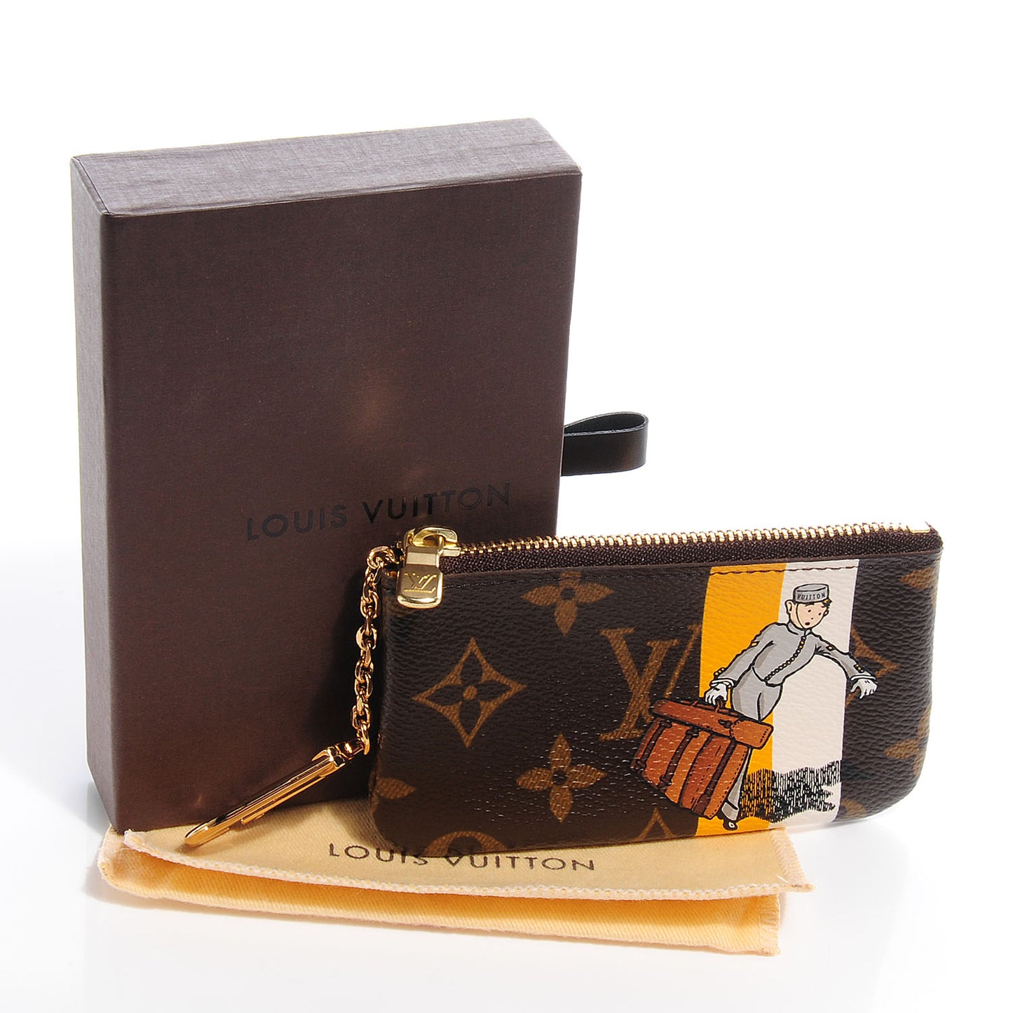 Monogram Groom Key Pouch