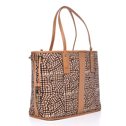 MCM Visetos Medium Liz Reversible Shopper Tote Cognac 7 of 16