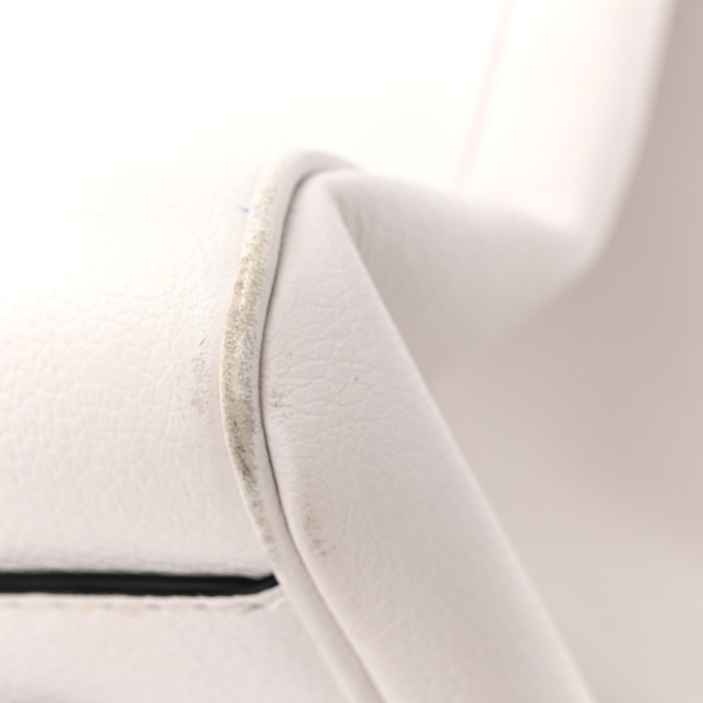 Grained Calfskin La Medusa Chain Tote White