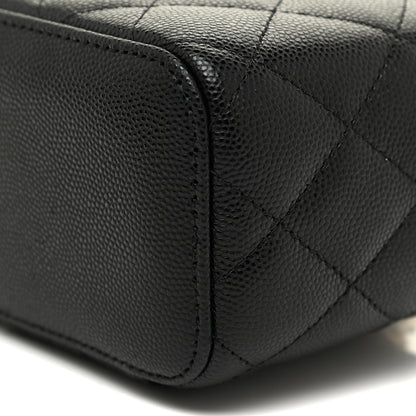 Chanel Caviar Quilted Mini Vanity Case With Chain Black 9 of 10