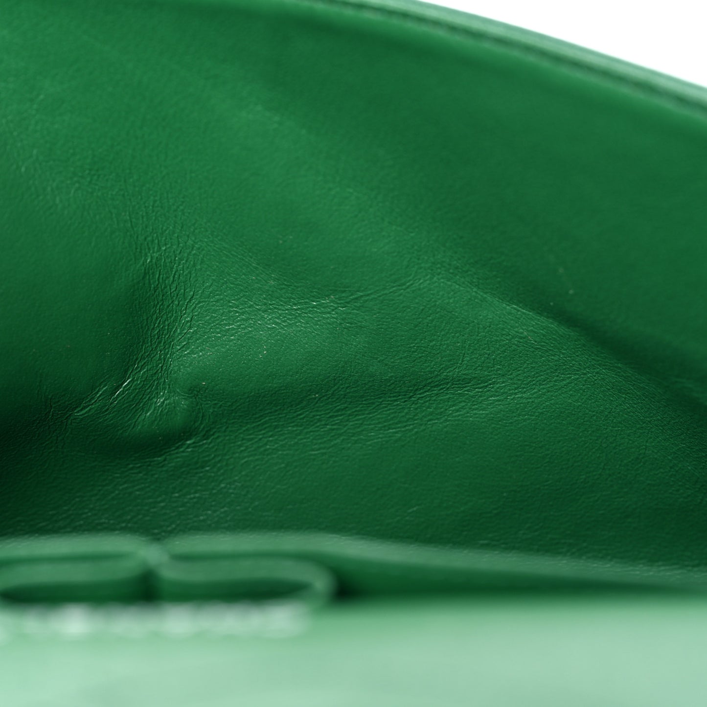 Caviar Quilted Jumbo Double Flap Green