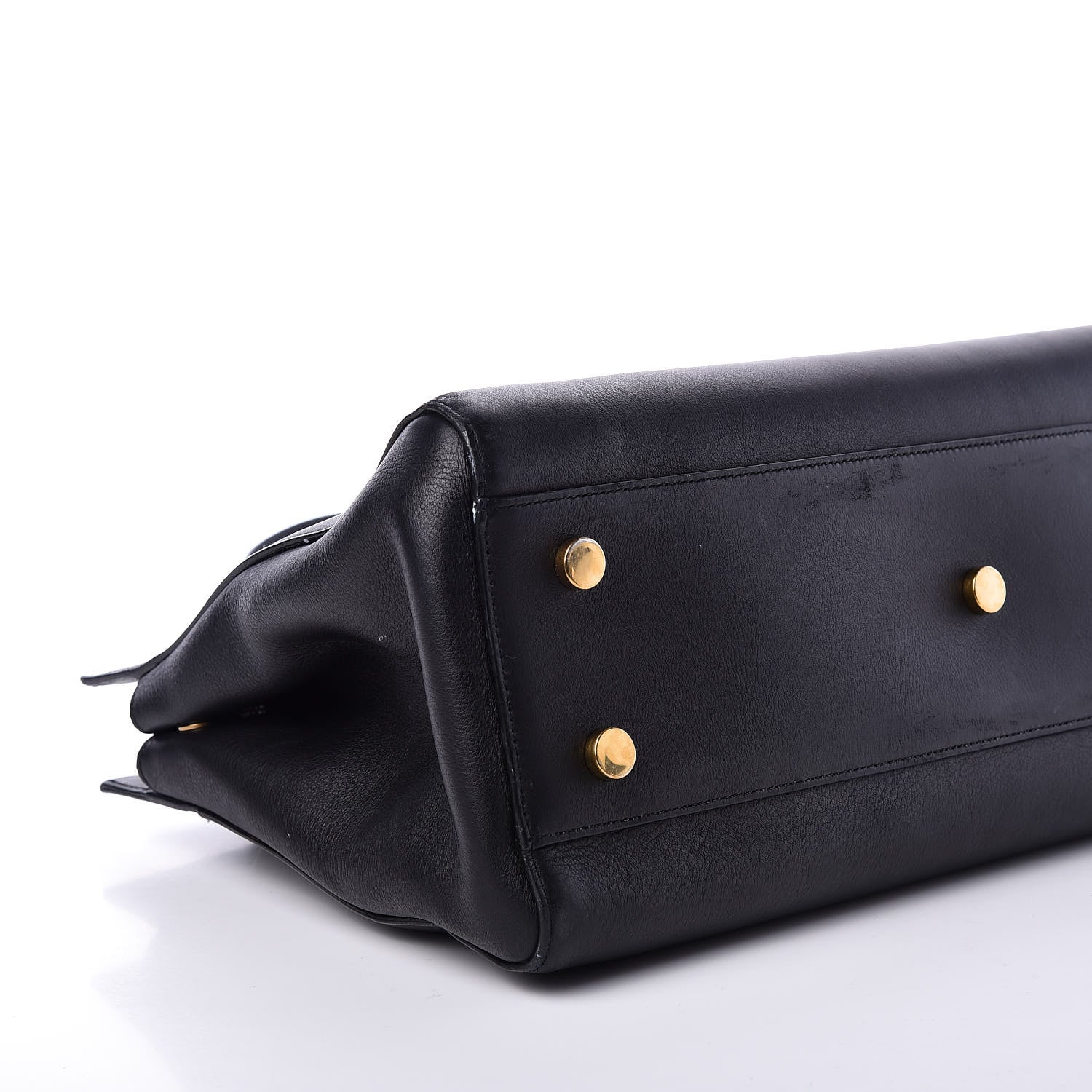 Saint Laurent Grained Calfskin Medium Cabas Rive Gauche Black 7 of 11