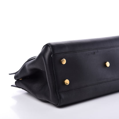 Saint Laurent Grained Calfskin Medium Cabas Rive Gauche Black 7 of 11