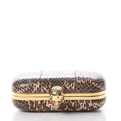 Alexander McQueen Python Skull Box Clutch Brown 9 of 9