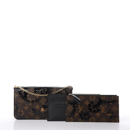 Louis Vuitton Monogram Blossom Pochette Felicie Chain Wallet Black 5 of 14