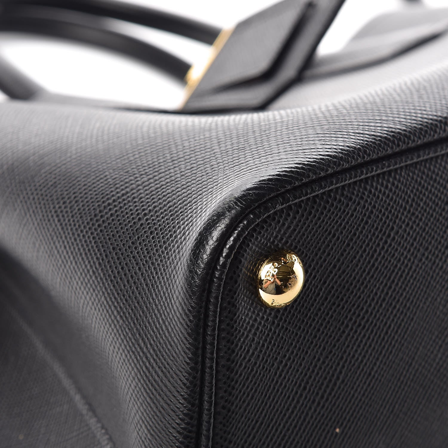 Prada Saffiano Cuir Large Double Bag Black Cipria 11 of 16