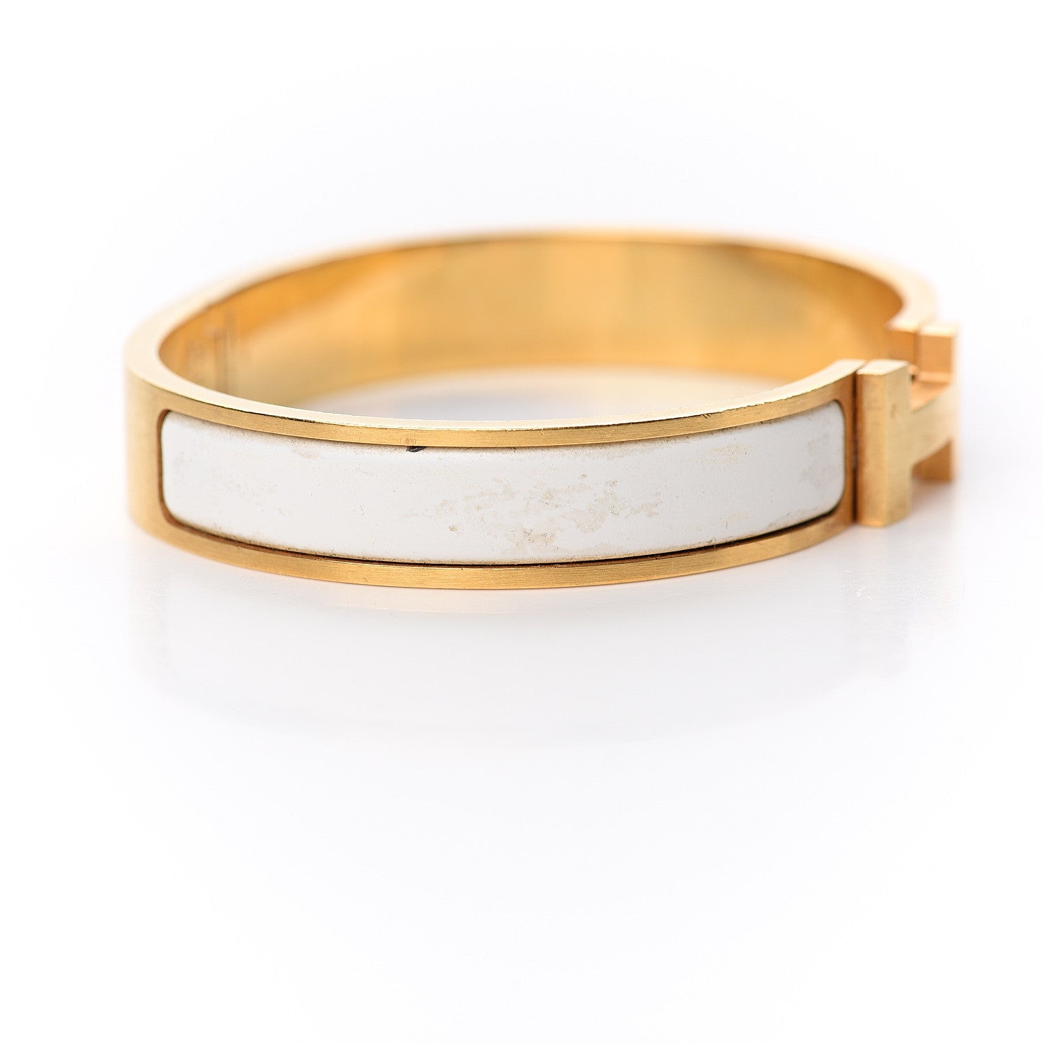 Hermes Enamel Narrow Clic Clac HH Bracelet T6 White 5 of 7