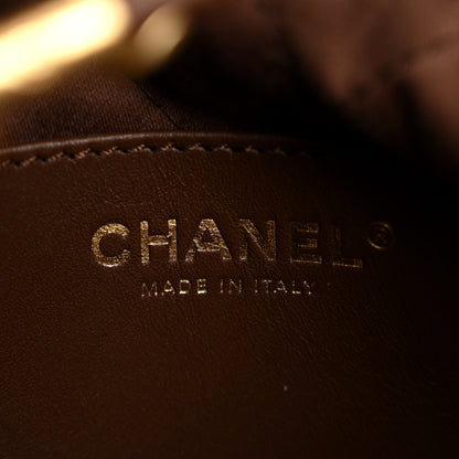 Chanel Shiny Calfskin Quilted Mini Chanel 22 Brown 6 of 10