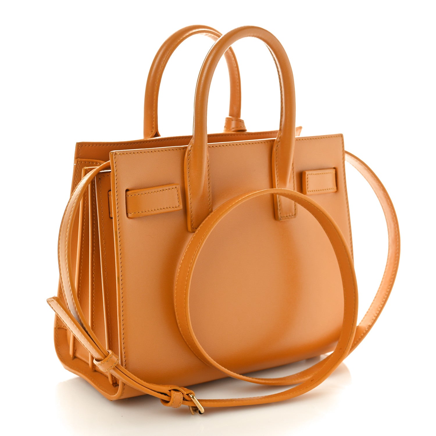 Saint Laurent Calfskin Nano Sac De Jour Mustard 3 of 10