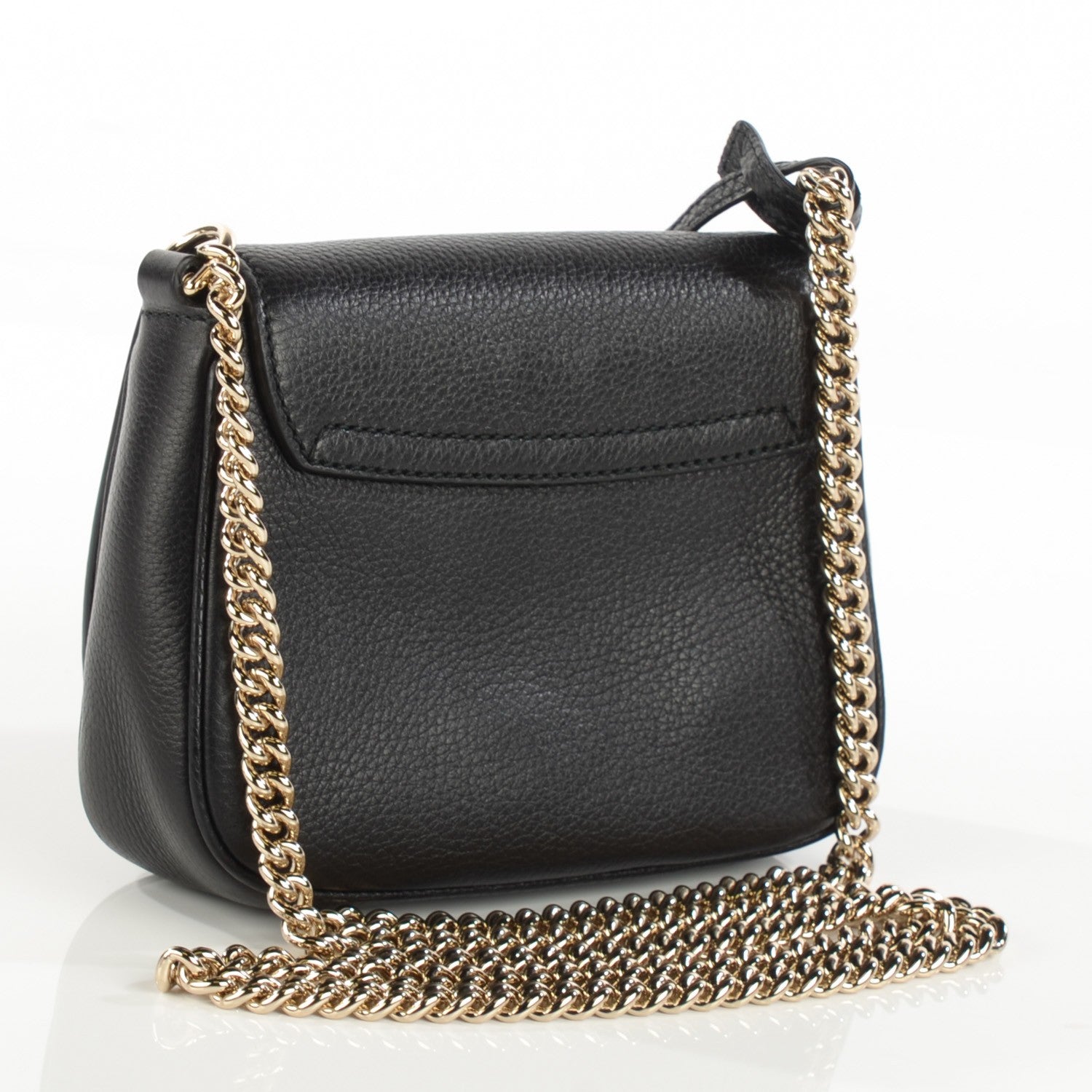 Gucci Pebbled Calfskin Small Soho Flap Crossbody Black 3 of 7