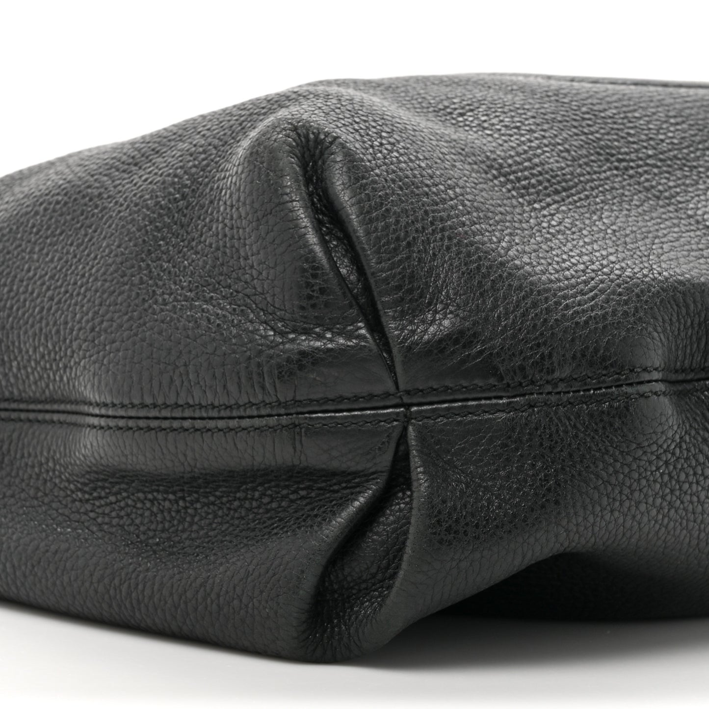 Pebbled Calfskin Soho Hobo Black