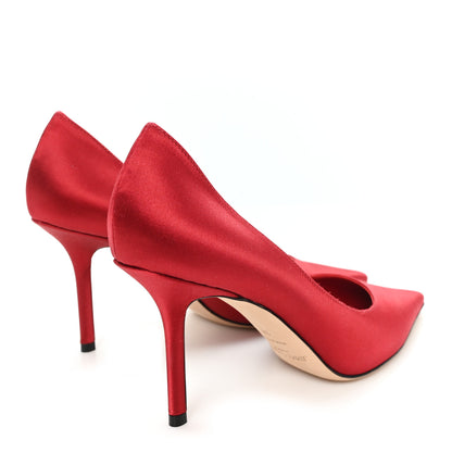 Jimmy Choo Satin Love 85 Pumps 38 Ruby Red 5 of 9