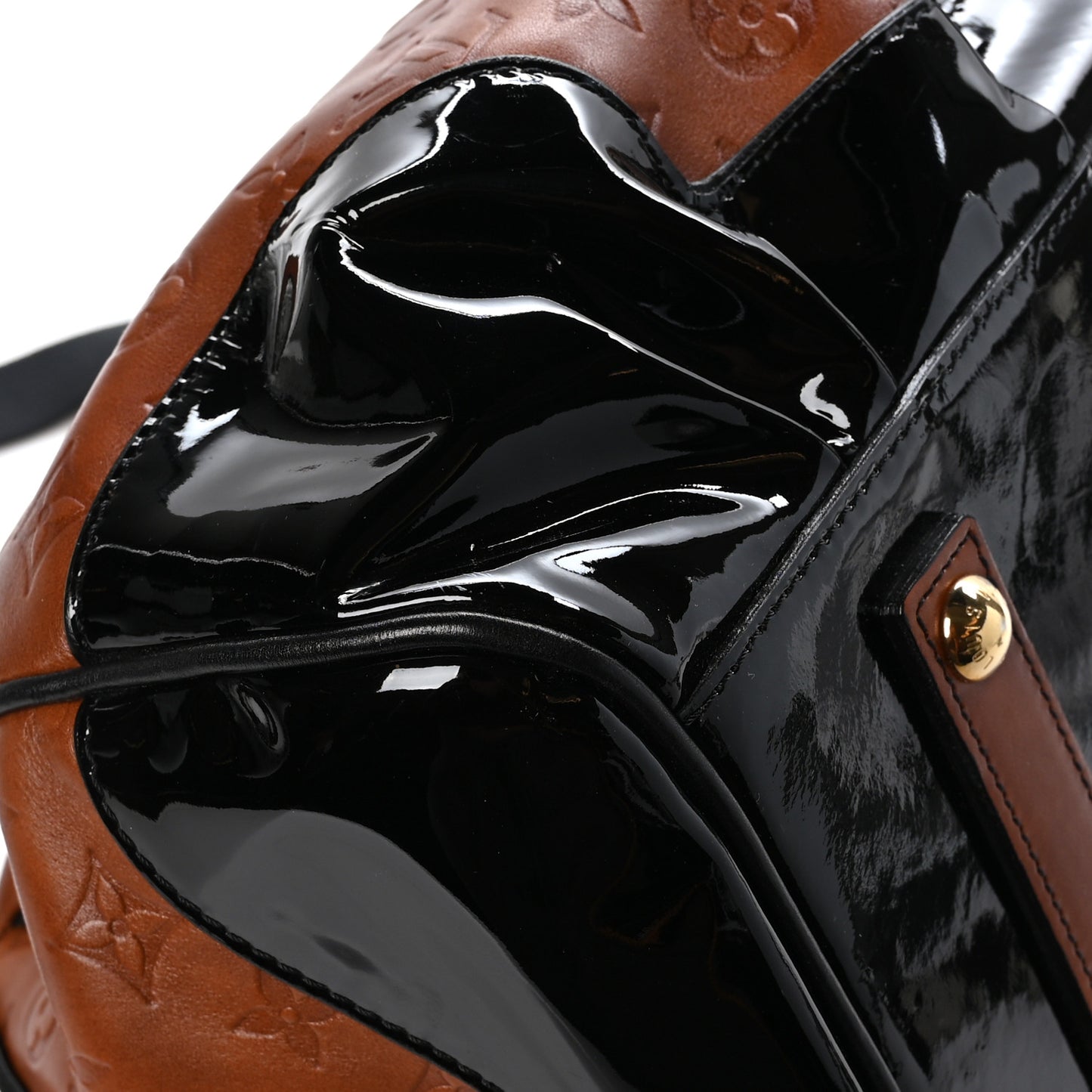 Cuir Embossed Monogram Stephen Bag Fauve