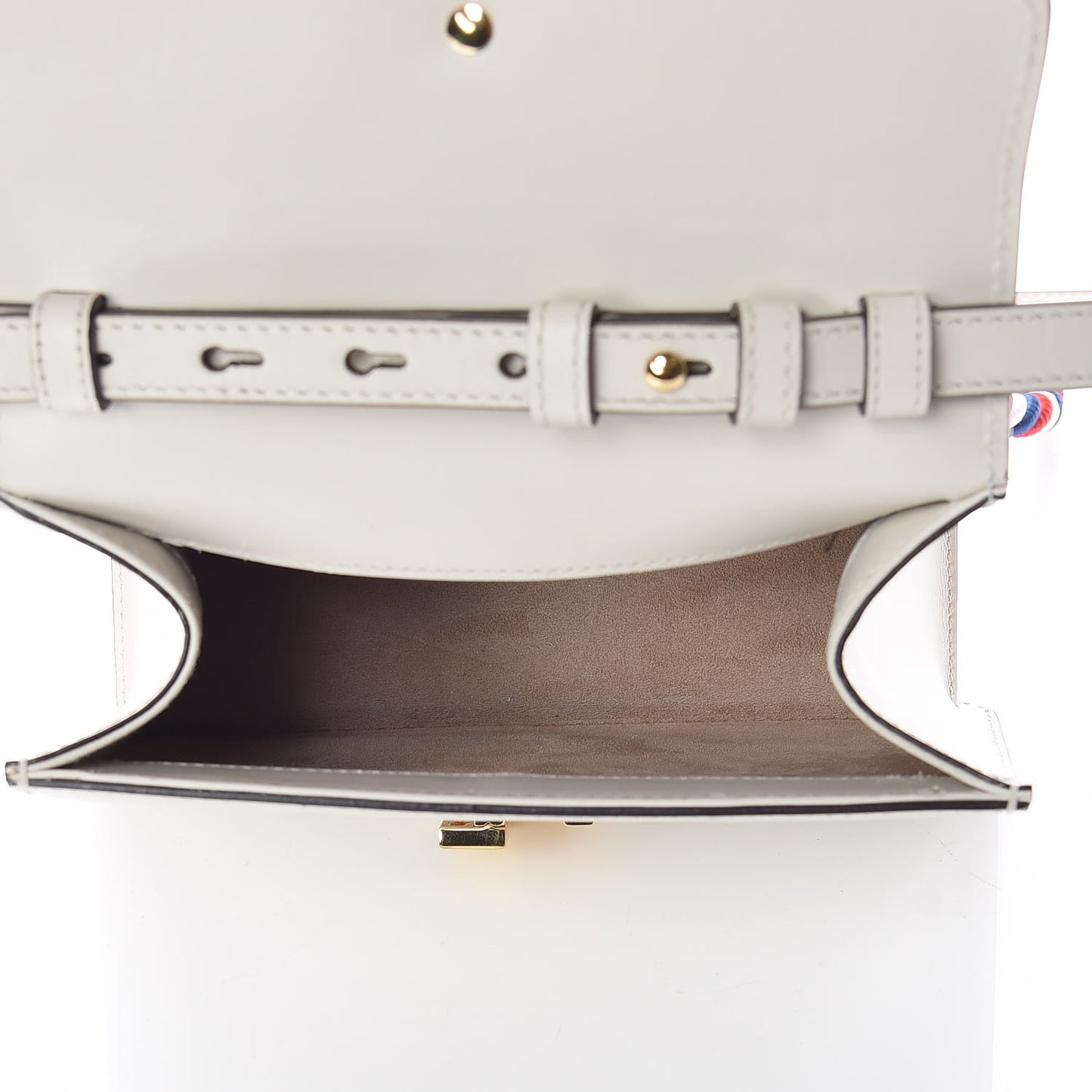 Calfskin Mini Sylvie Top Handle Bag White