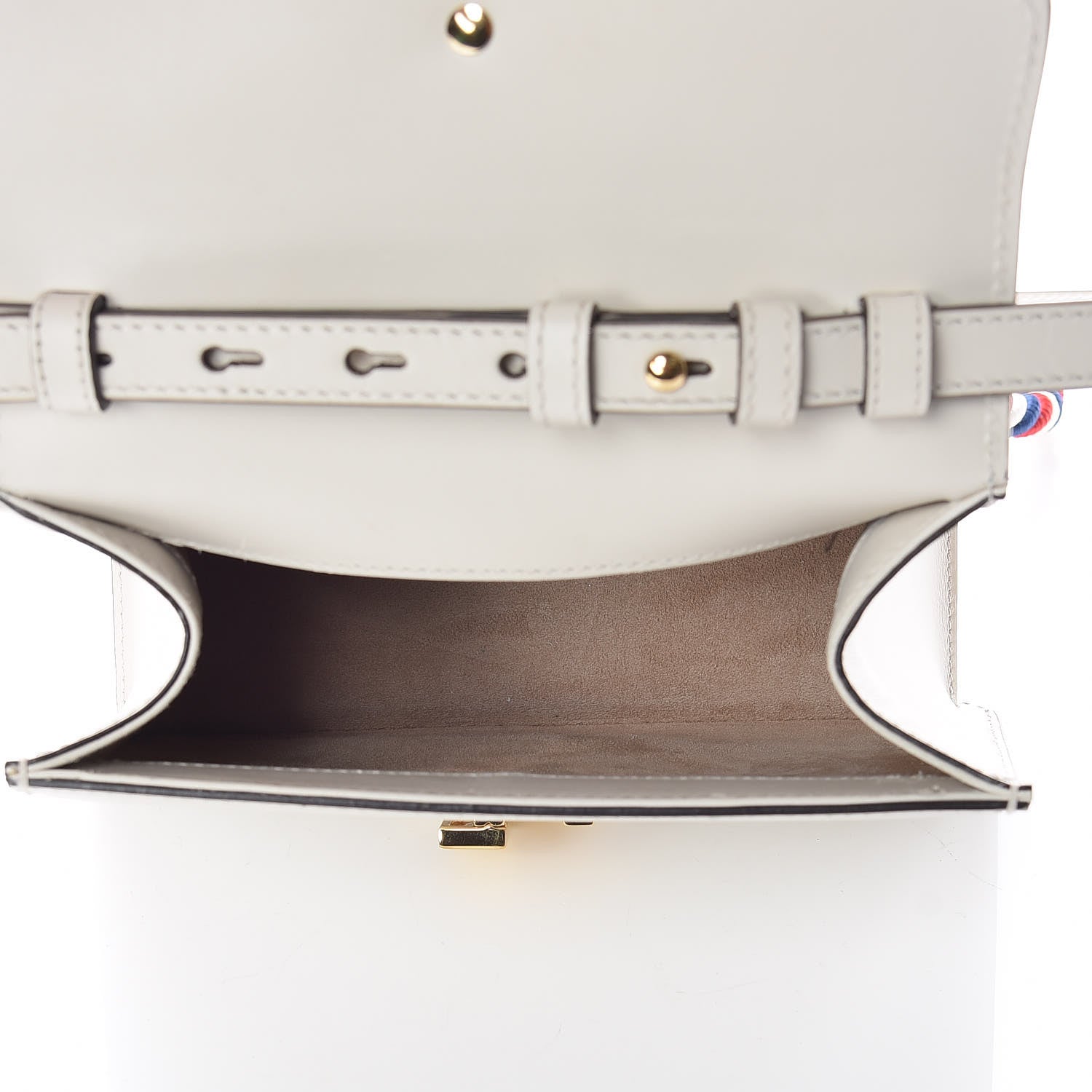 Gucci Calfskin Mini Sylvie Top Handle Bag White 8 of 14