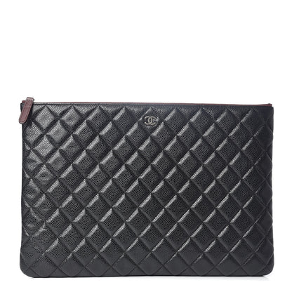 Chanel Caviar Quilted Large Cosmetic Case Black 1 of 8