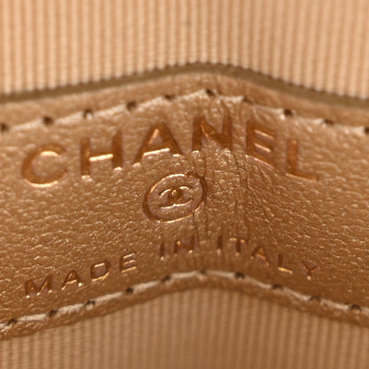 Chanel Metallic Lambskin Quilted CC Mini In Love Heart Bag Charm Gold 4 of 7