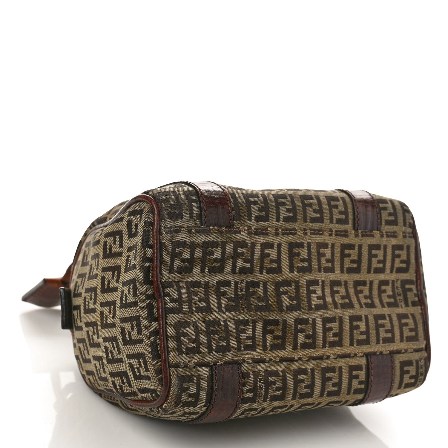 Fendi Zucchino Vitello Small Forever Boston Mogano Panna Bruciato 4 of 10