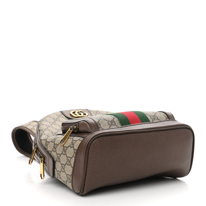 Gucci GG Supreme Monogram Calfskin Web Small Ophidia Day Backpack Beige Ebony New Acero 4 of 10