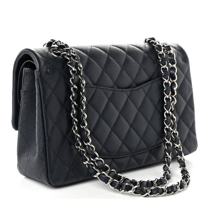 Chanel Caviar Quilted Medium Double Flap Navy 3 of 11