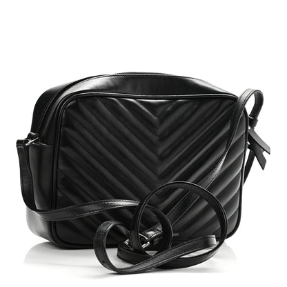 Saint Laurent Calfskin Matelasse Monogram Lou Camera Bag Black 3 of 11