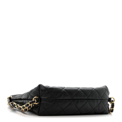 Chanel Lambskin Quilted Maxi Hobo Black 4 of 11