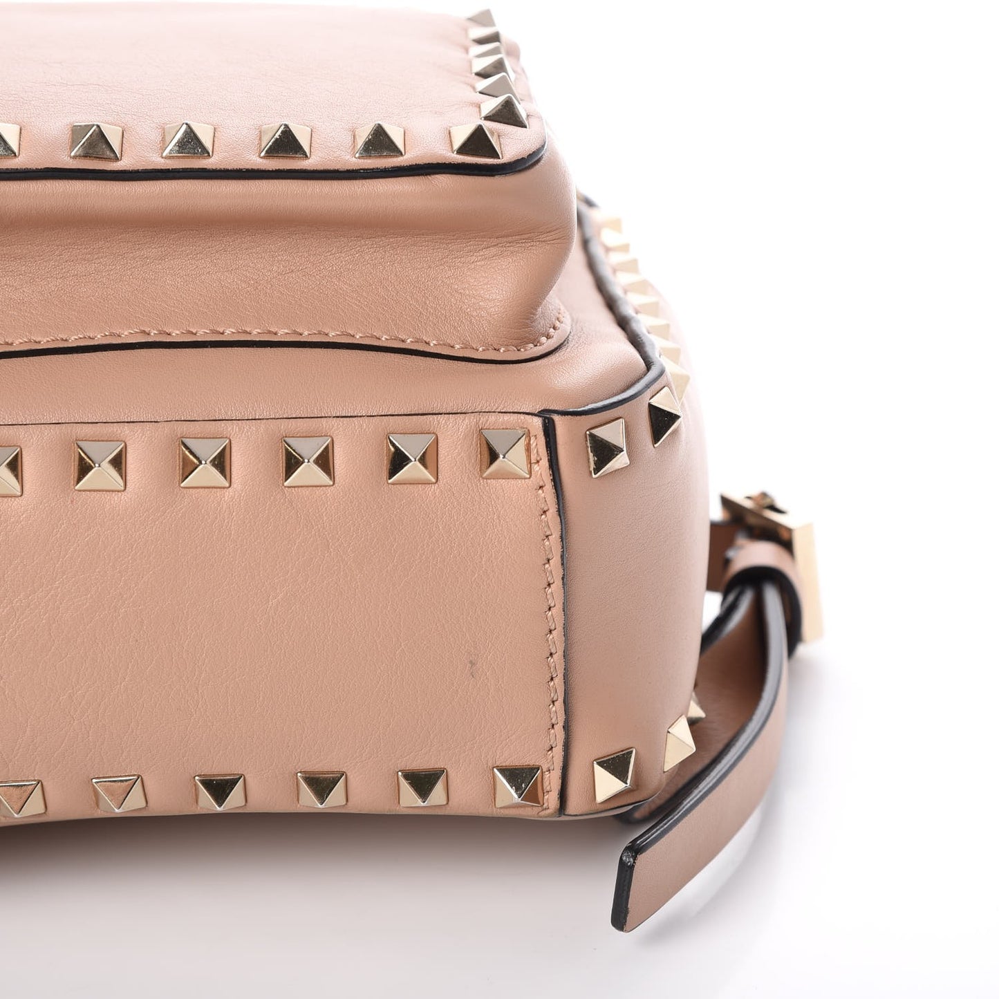 Calfskin Mini Rockstud Backpack Alpaca