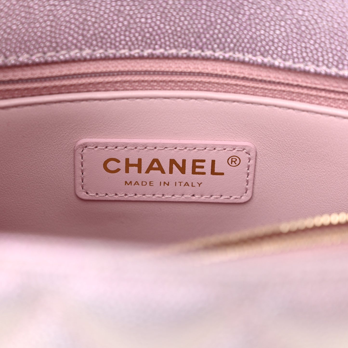Metallic Caviar Quilted Small Coco Handle Flap Light Pink