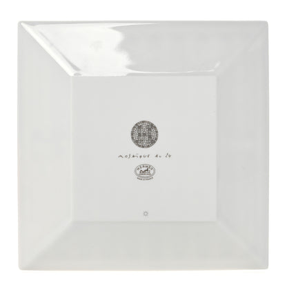 Hermes Porcelain Mosaique Au 24 Platine Square Plate N°2 3 of 8