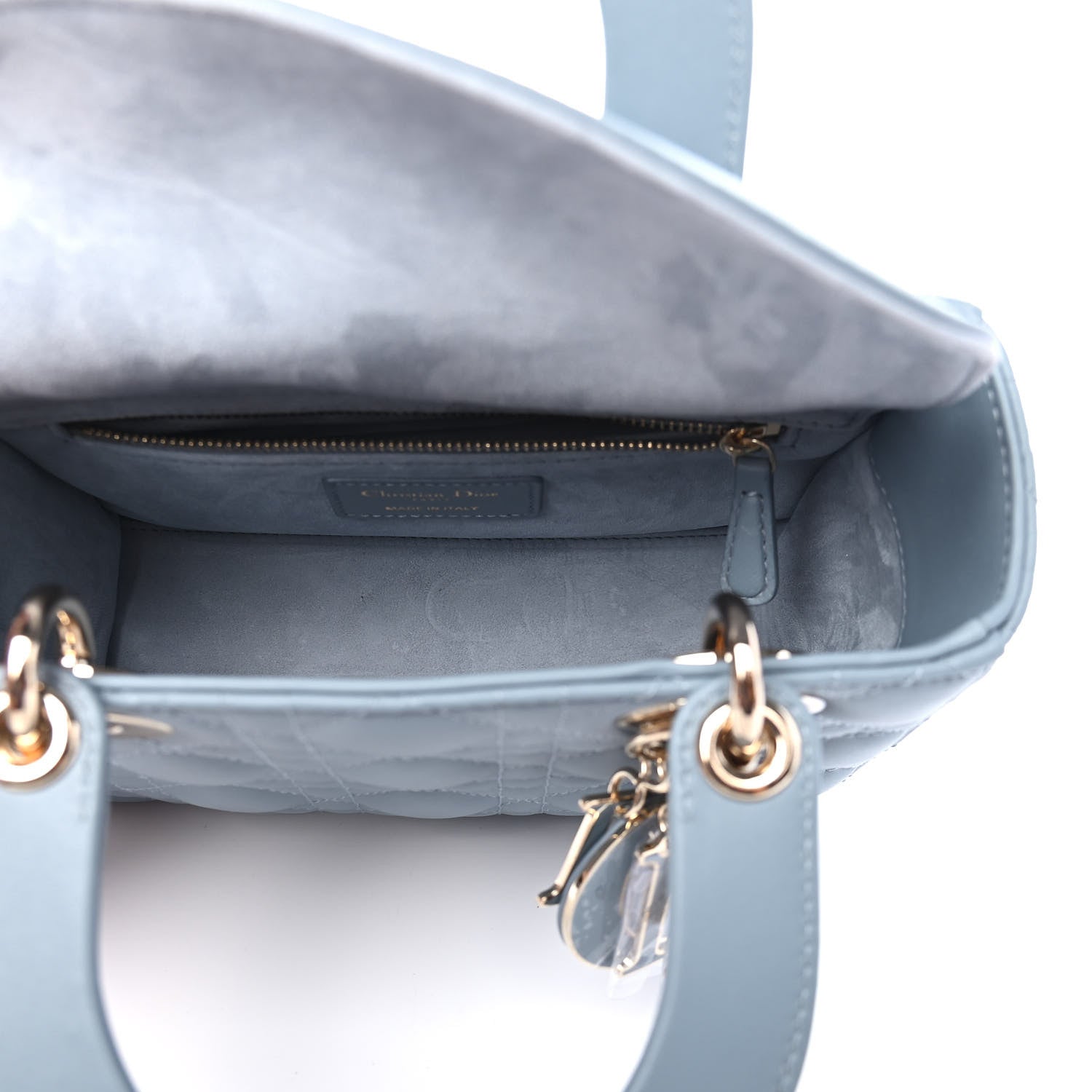 Christian Dior Lambskin Cannage Small My ABCDior Lady Dior Cloud Blue 5 of 9