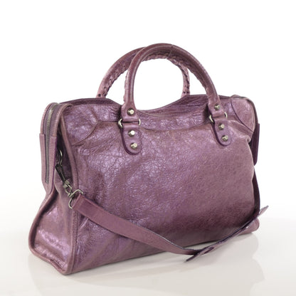 Balenciaga Metallic Agneau Classic Hardware City Purple 3 of 14