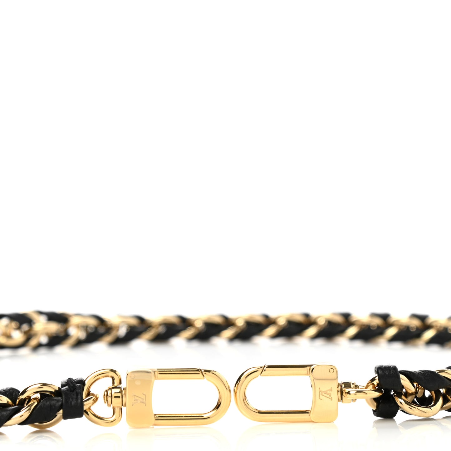 Calfskin Multi Pochette Chain Shoulder Strap Black Gold