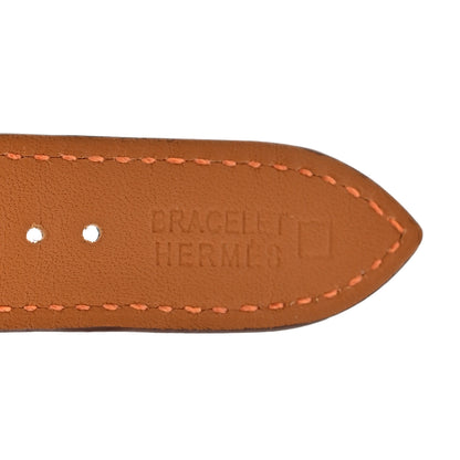 Hermes Shiny Alligator Single Tour Watch Strap Orange 3 of 4