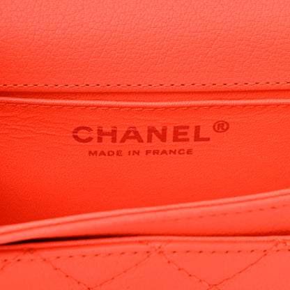 Chanel Goatskin Quilted 2.55 Reissue Flap Belt Bag Orange 6 of 10