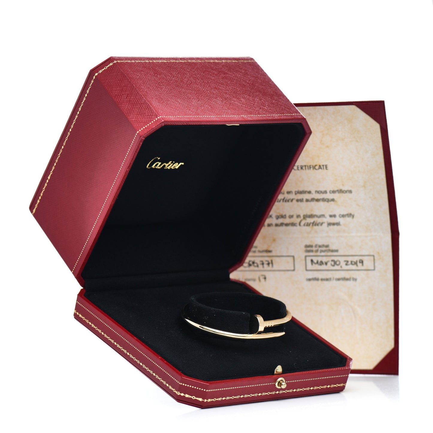 18K Yellow Gold Juste Un Clou Bracelet 17