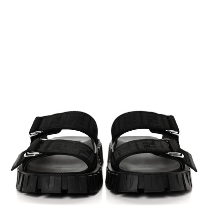 Fendi Fabric FF Mens Fendi Force Lug Sole Sandals 6 Black 2 of 9